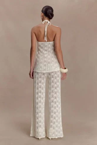 Glinda Crochet Pants – Ivory
