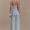 Corey Crochet Halter Neck Top – Light Blue Corey Crochet Halter Neck Top – Light Blue