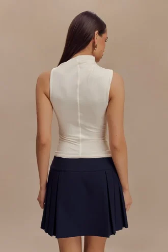 Hadleigh Sleeveless Slinky Top – Ivory