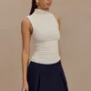 Hadleigh Sleeveless Slinky Top – Ivory Hadleigh Sleeveless Slinky Top – Ivory