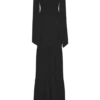 Haille Knit Chiffon Maxi Dress – Black Haille Knit Chiffon Maxi Dress – Black