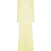 Haille Knit Chiffon Maxi Dress – Lemon Haille Knit Chiffon Maxi Dress – Lemon