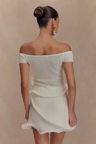 Haisley Off Shoulder Knit Top – Ivory