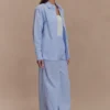 Hansen Wide Leg Pants – Blue Pinstripe Hansen Wide Leg Pants – Blue Pinstripe