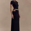 Haven Slinky Twist Midi Skirt – Black Haven Slinky Twist Midi Skirt – Black