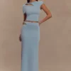 Haven Slinky Twist Midi Skirt – Pale Blue Haven Slinky Twist Midi Skirt – Pale Blue