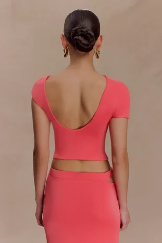 Haven Slinky Twist Top – Coral