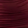 Hayden Long Sleeve Plunge Mini Dress – Burgundy