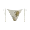 Huntleigh Crochet Bikini Bottom – White & Gold Sunshine Print Huntleigh Crochet Bikini Bottom – White & Gold Sunshine Print