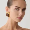 Inaya Square Stud Earring – Gold Inaya Square Stud Earring – Gold