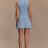 Indy Pointelle Knit Mini Skirt – Cornflower Blue Indy Pointelle Knit Mini Skirt – Cornflower Blue