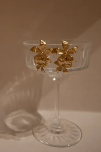 Infatuated Drop Flower Earrings – Gold Infatuated Drop Flower Earrings – Gold