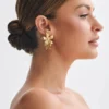 Infatuated Drop Flower Earrings – Gold Infatuated Drop Flower Earrings – Gold