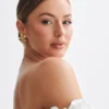 Infatuated Drop Flower Earrings – Gold Infatuated Drop Flower Earrings – Gold
