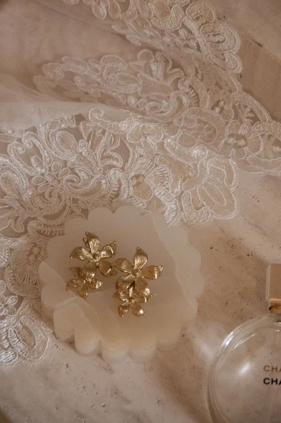 Infatuated Drop Flower Earrings – Gold Infatuated Drop Flower Earrings – Gold