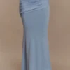 Irene Gathered Knit Maxi Skirt – Blue Irene Gathered Knit Maxi Skirt – Blue
