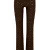 Jackie Diamante Straight Leg Pants – Chocolate