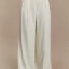 Jacqueline Pleated Wide Leg Pants – Ivory Jacqueline Pleated Wide Leg Pants – Ivory