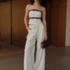 Jacqueline Pleated Wide Leg Pants – Ivory Jacqueline Pleated Wide Leg Pants – Ivory