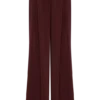 Jacqueline Pleated Wide Leg Pants – Mahogany