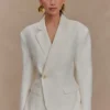 Jameson Cinched Linen Blazer – Oat Marle Jameson Cinched Linen Blazer – Oat Marle