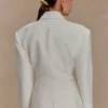 Jameson Cinched Linen Blazer – Oat Marle Jameson Cinched Linen Blazer – Oat Marle