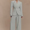 Jameson Cinched Suiting Blazer – Light Sage Jameson Cinched Suiting Blazer – Light Sage