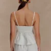 Janayia Cotton Beaded Top – White Janayia Cotton Beaded Top – White