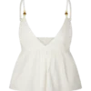 Janayia Cotton Beaded Top – White Janayia Cotton Beaded Top – White