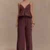 Janayia Cotton Wide Leg Pants – Dark Espresso Janayia Cotton Wide Leg Pants – Dark Espresso