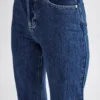 Janine High Waisted Straight Leg Jeans – Dark Blue