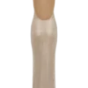 Jasmyn Hot Fix Maxi Dress With Mesh Back – Nude
