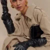 Jasper Faux Leather Elbow Length Gloves – Black Jasper Faux Leather Elbow Length Gloves – Black