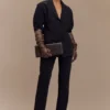 Jasper Faux Leather Elbow Length Gloves – Dark Chocolate