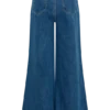 Jen Wide Leg Flare Denim Jeans – Dark Blue