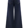 Jen Wide Leg Flare Denim Jeans – Indigo Blue