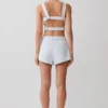 Josephine Cotton Shorts With Waistbands – Ice Blue