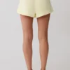 Josephine Cotton Shorts With Waistbands – Lemon Josephine Cotton Shorts With Waistbands – Lemon