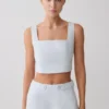 Josephine Crop Top With Open Back – Ice Blue Josephine Crop Top With Open Back – Ice Blue