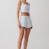 Josephine Crop Top With Open Back – Ice Blue Josephine Crop Top With Open Back – Ice Blue