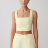 Josephine Crop Top With Open Back – Lemon Josephine Crop Top With Open Back – Lemon