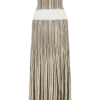Joyce Stripe Maxi Knit Dress – Khaki/Ivory
