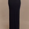 Judy Slinky And Mesh Maxi Skirt – Black