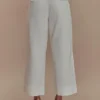 Kaitlyn Cropped Wide Leg Jeans – White