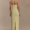Kalila Strapless Crepe Maxi Dress – Lemon