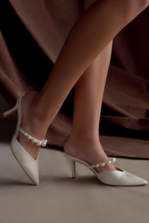 Karla Pearl Mule – Ivory Karla Pearl Mule – Ivory