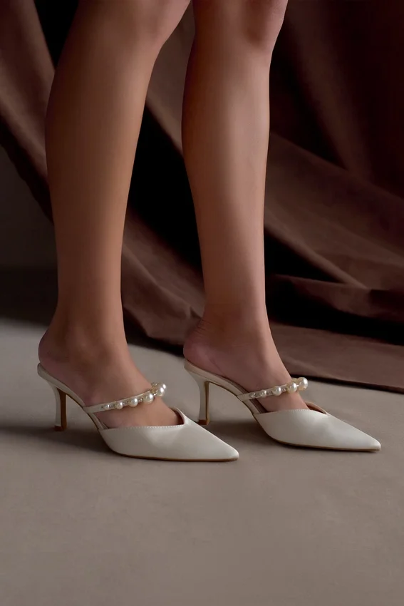 Karla Pearl Mule – Ivory Karla Pearl Mule – Ivory