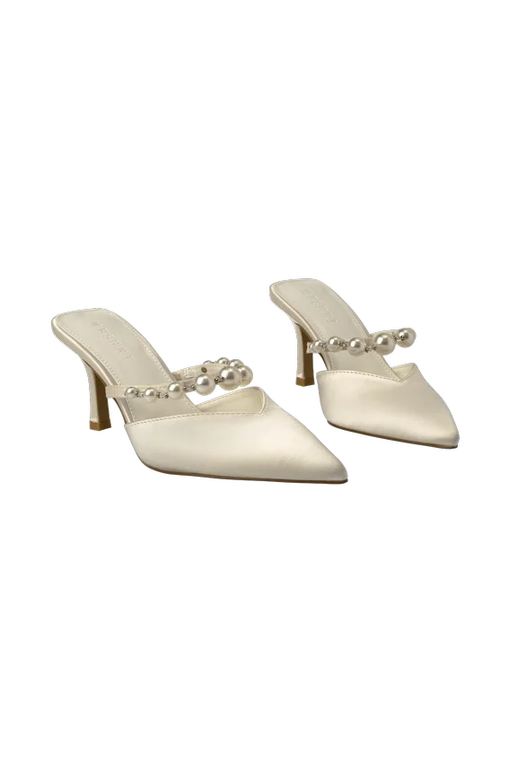 Karla Pearl Mule – Ivory Karla Pearl Mule – Ivory