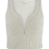 Kathia Pearl Hand Beaded Top – White Kathia Pearl Hand Beaded Top – White