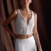 Kathia Pearl Hand Beaded Top – White Kathia Pearl Hand Beaded Top – White